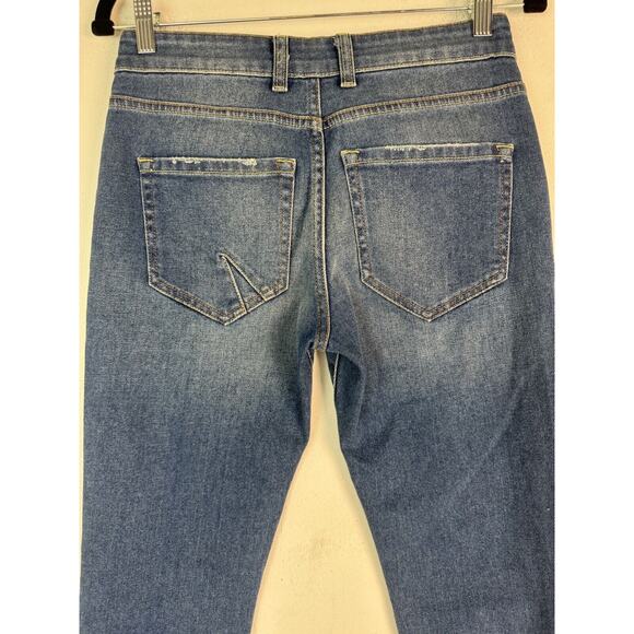 SER.O.YA Luca Lace Up Distressed Skinny Ankle Jeans in Cyprus Size 25 - Picture 7 of 16